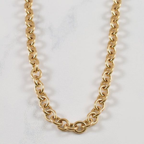 14k Yellow Gold Cable Chain | 31