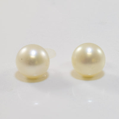 Button Pearl Stud Earrings | 12.0ctw |