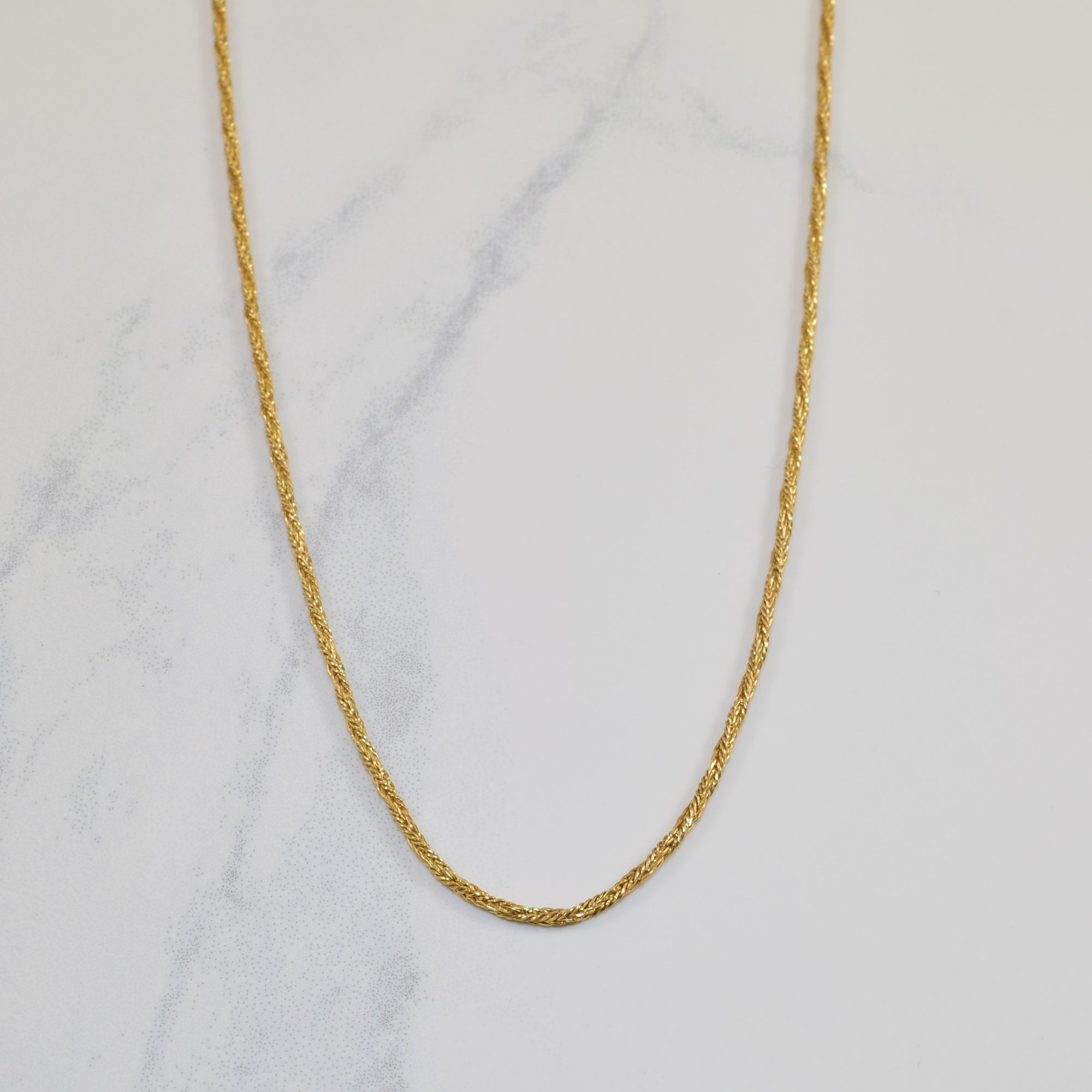 10k Yellow Gold Twisted Wheat Chain 18" 100 Ways