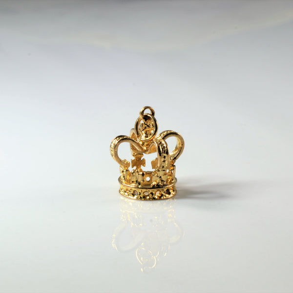 10k Gold Crown Pendant |