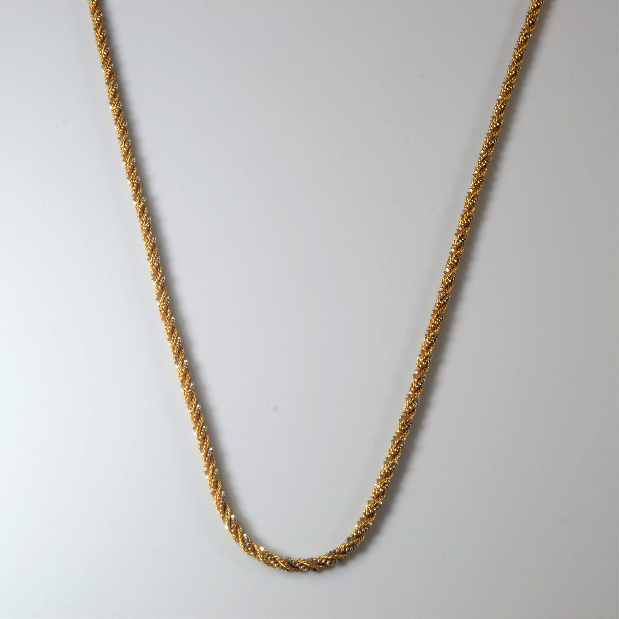 18k Two Tone Gold Rope Chain | 20