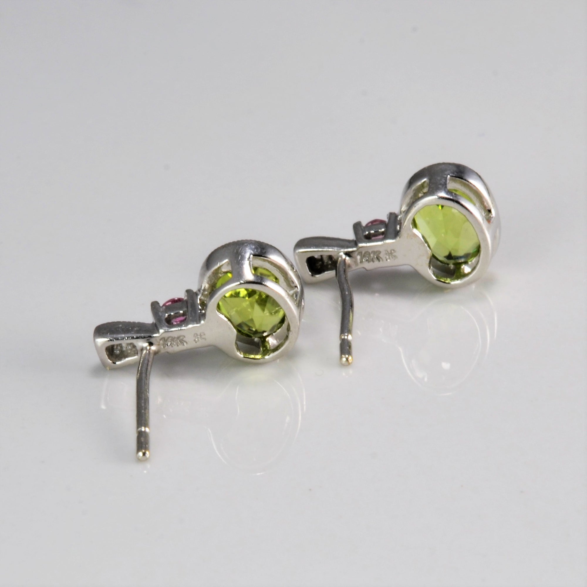Bezel Set Multi- Gemstone Stud Earrings | 0.02 ctw |