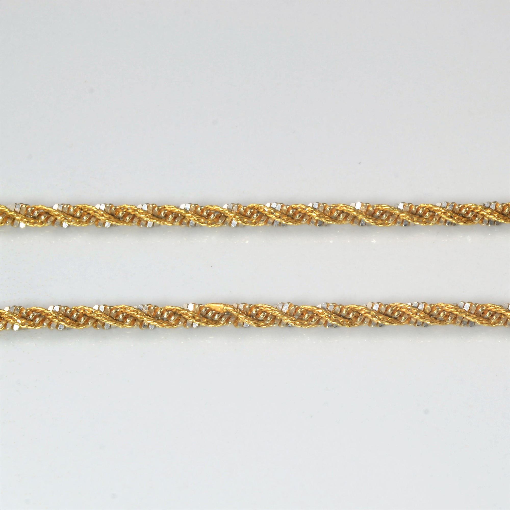 18k Two Tone Gold Rope Chain | 20