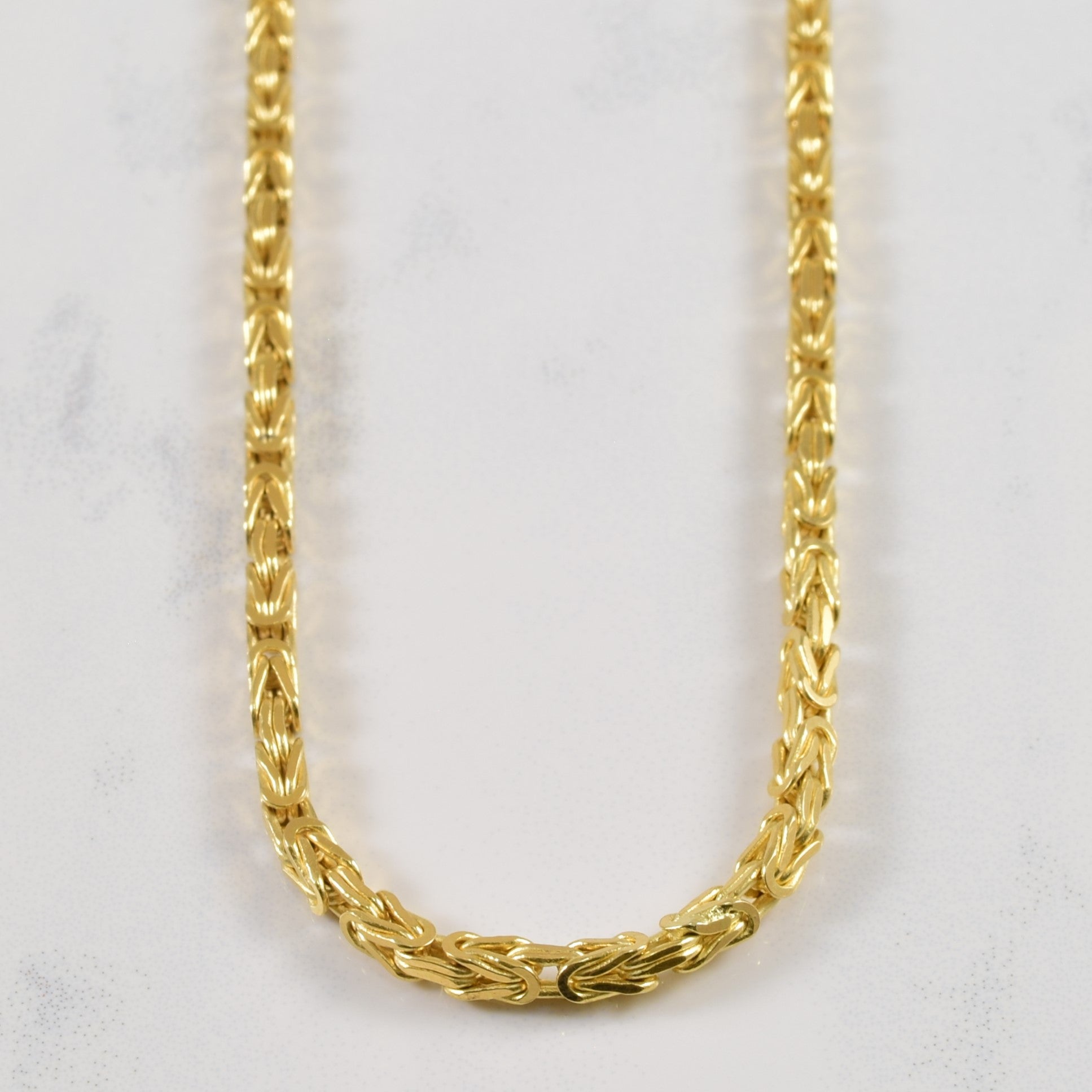 18k Yellow Gold Byzantine Chain | 24" |