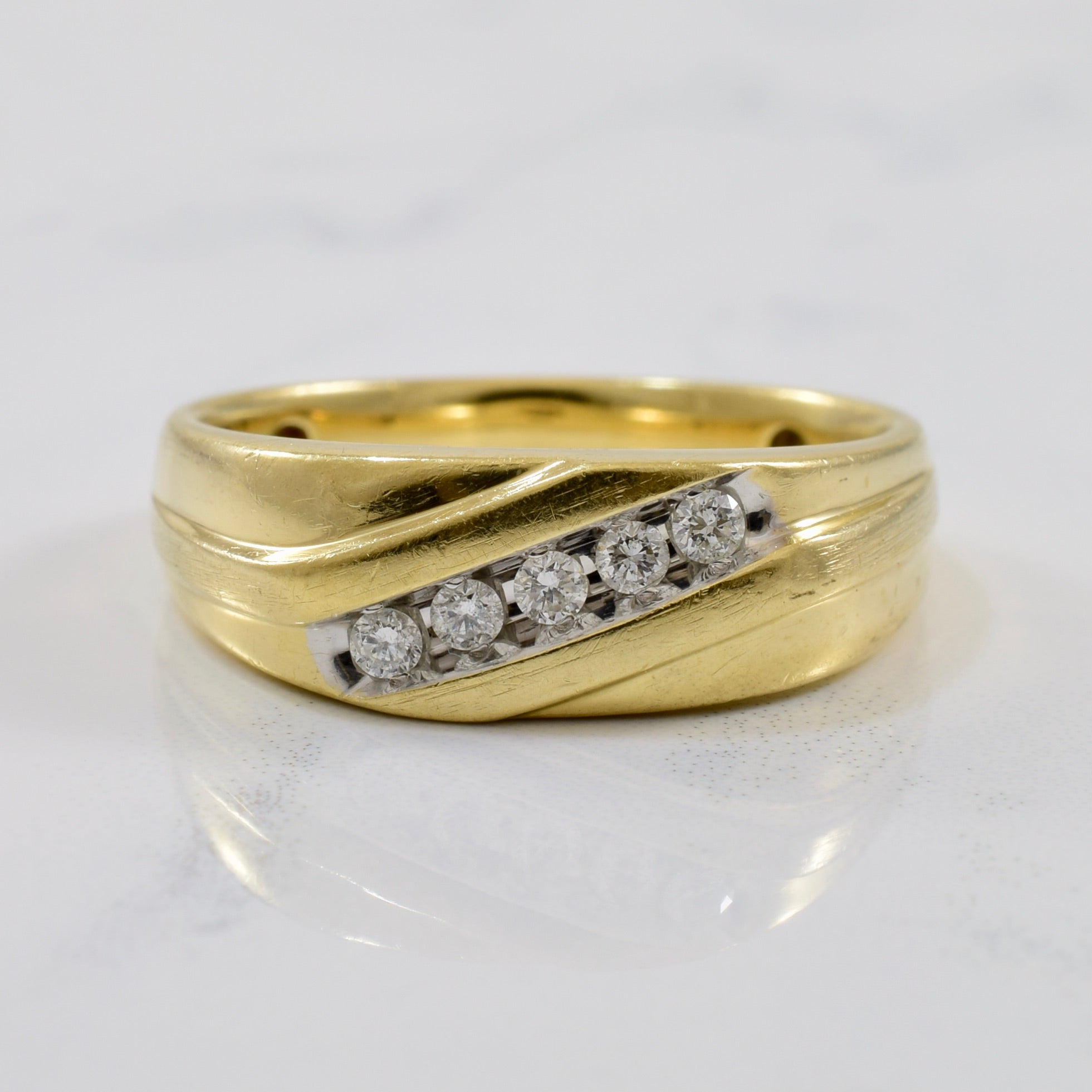 Flush Set Diamond Band | 0.15ctw | SZ 10.5 |