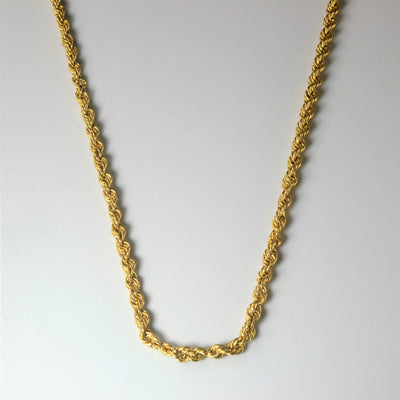 14k Yellow Gold Rope Chain | 25