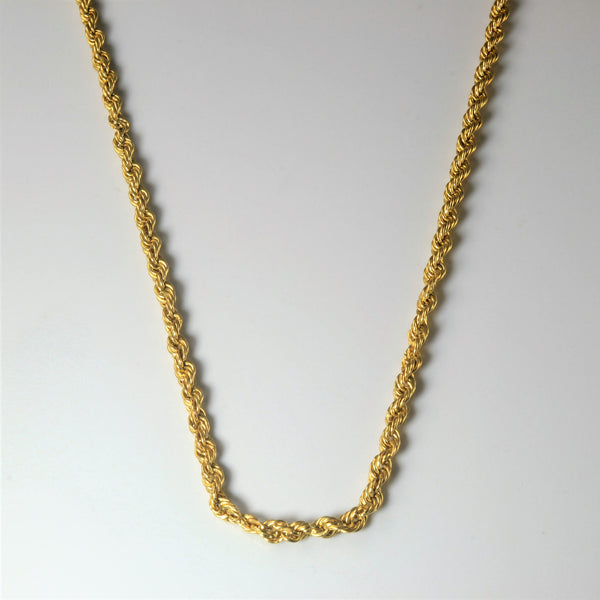 14k Yellow Gold Rope Chain | 25