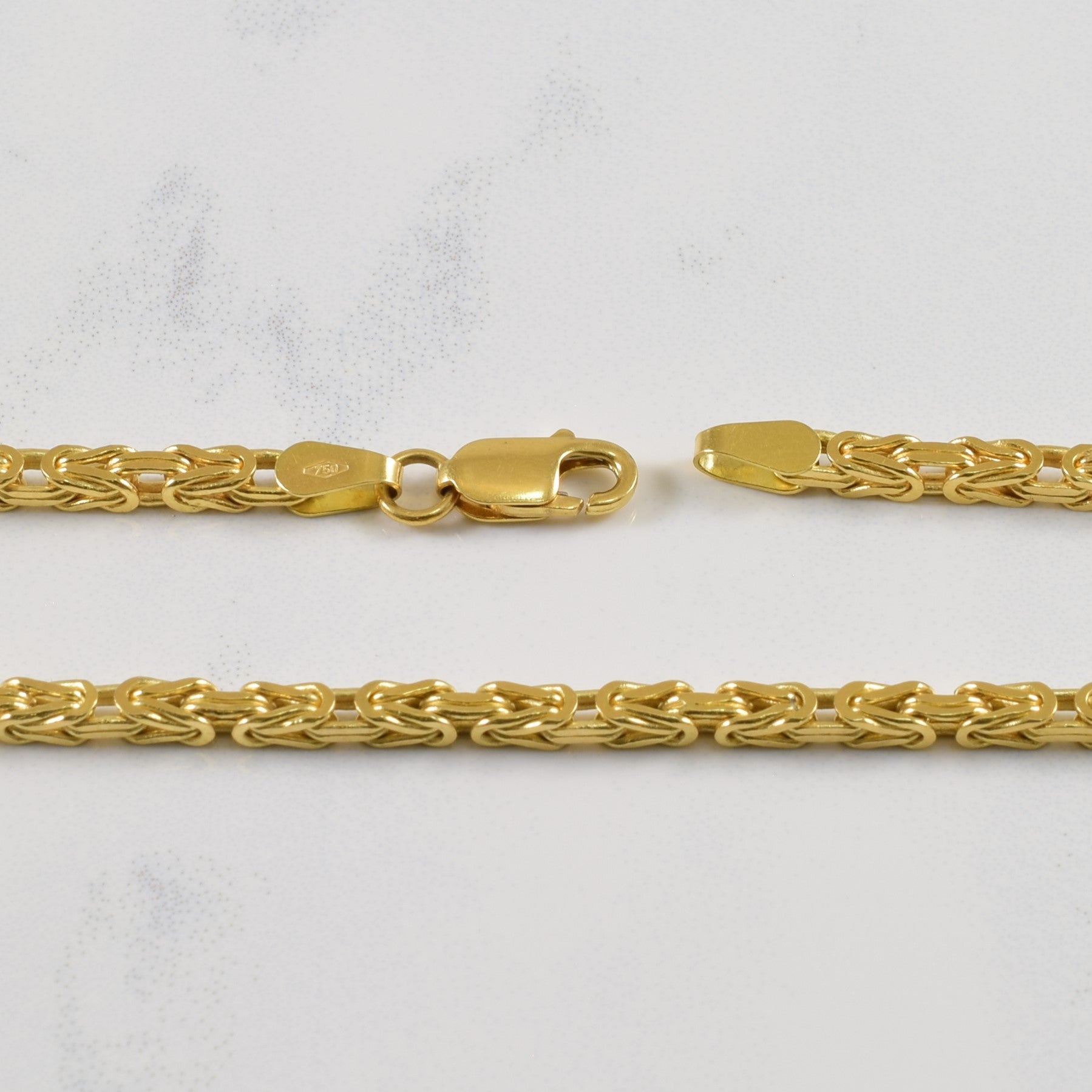 18k Yellow Gold Byzantine Chain | 24
