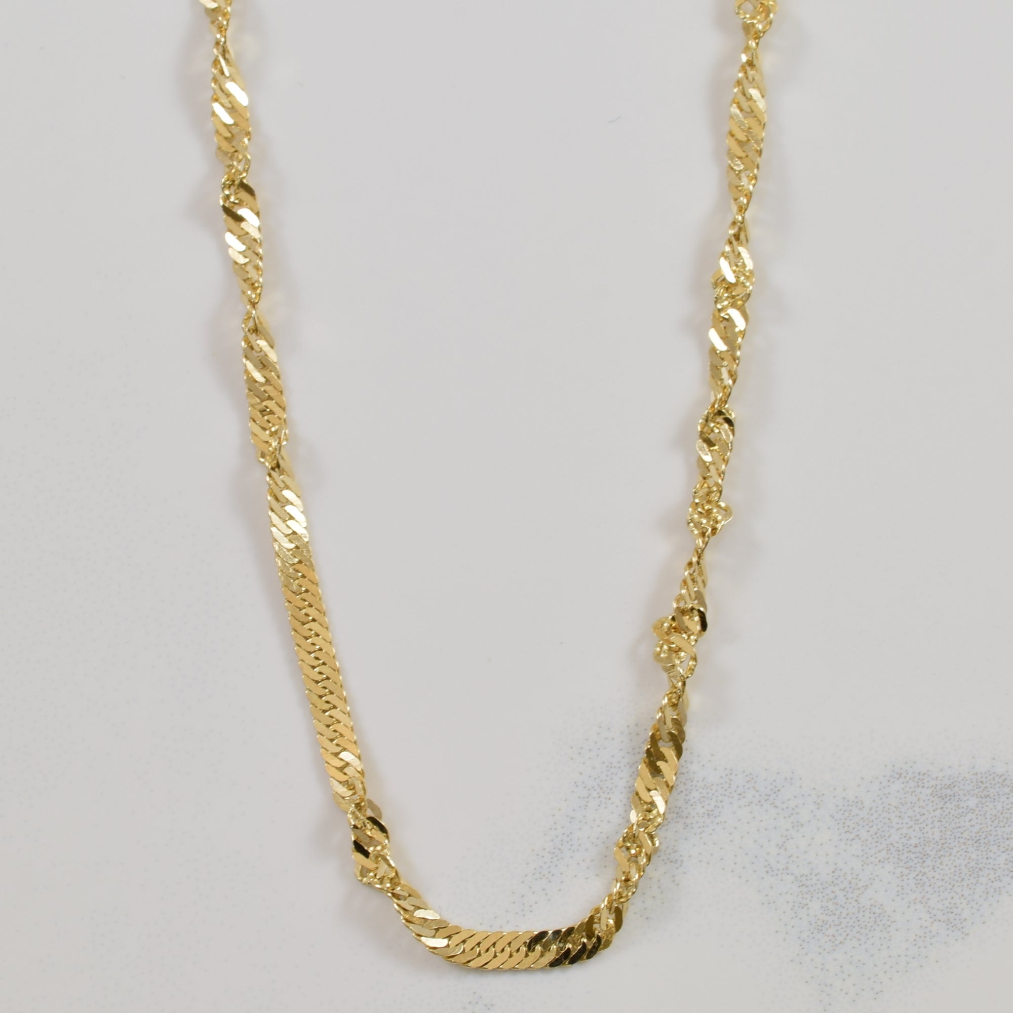 10k Yellow Gold Singapore Chain | 17.5