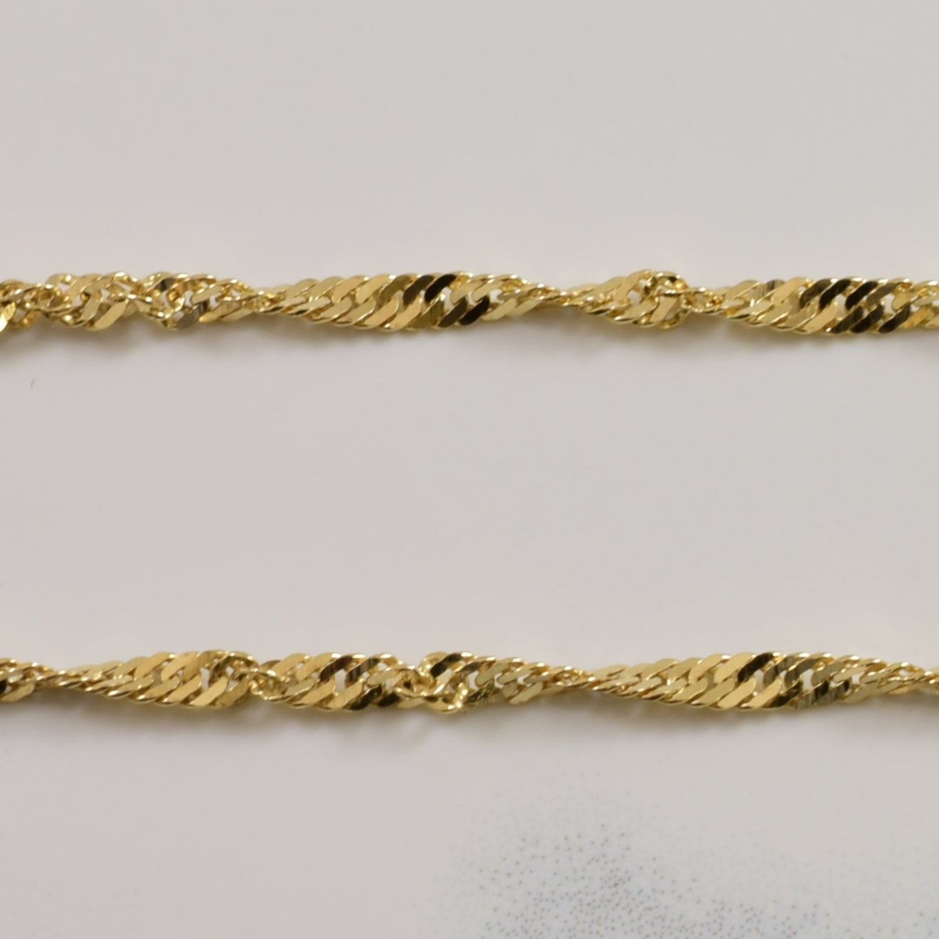 10k Yellow Gold Singapore Chain | 17.5