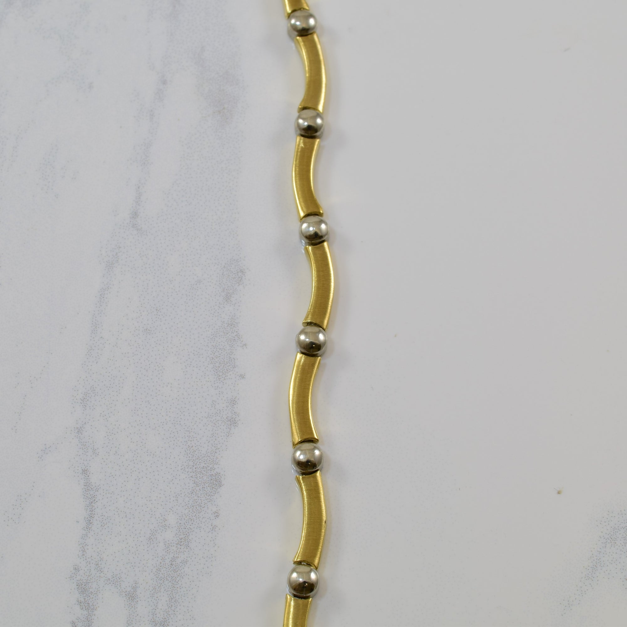 Two Tone Gold Rivet Necklace | 17