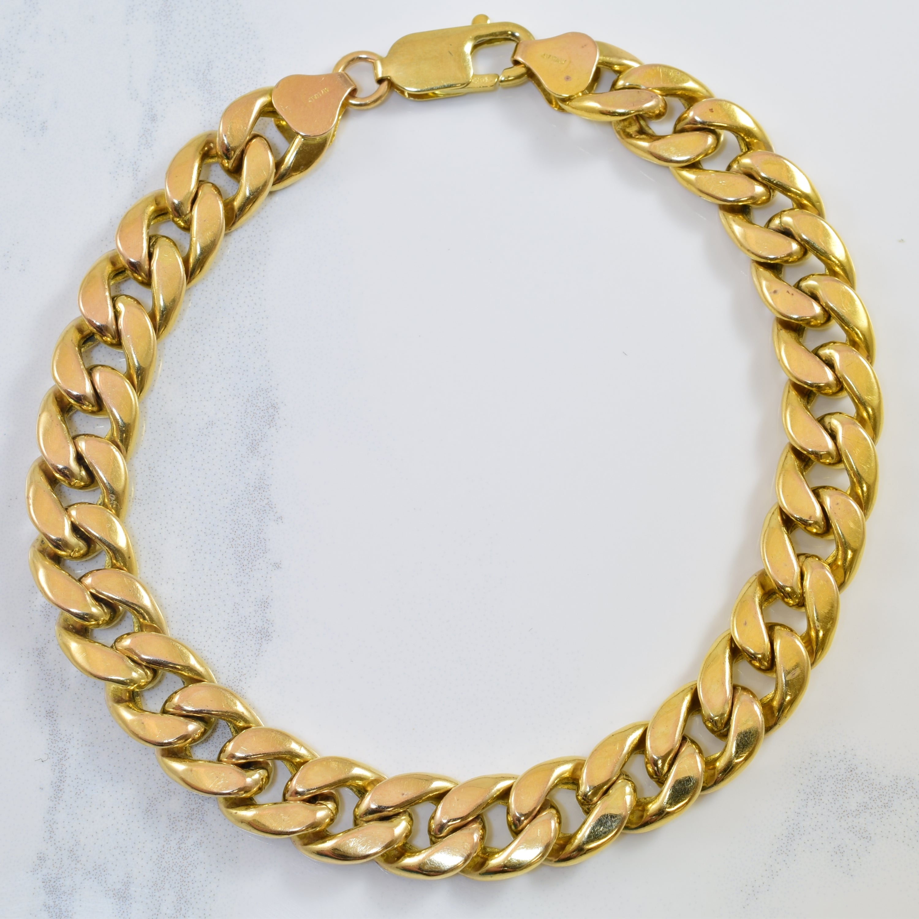 10k Yellow Gold Curb Chain Bracelet | 9" |