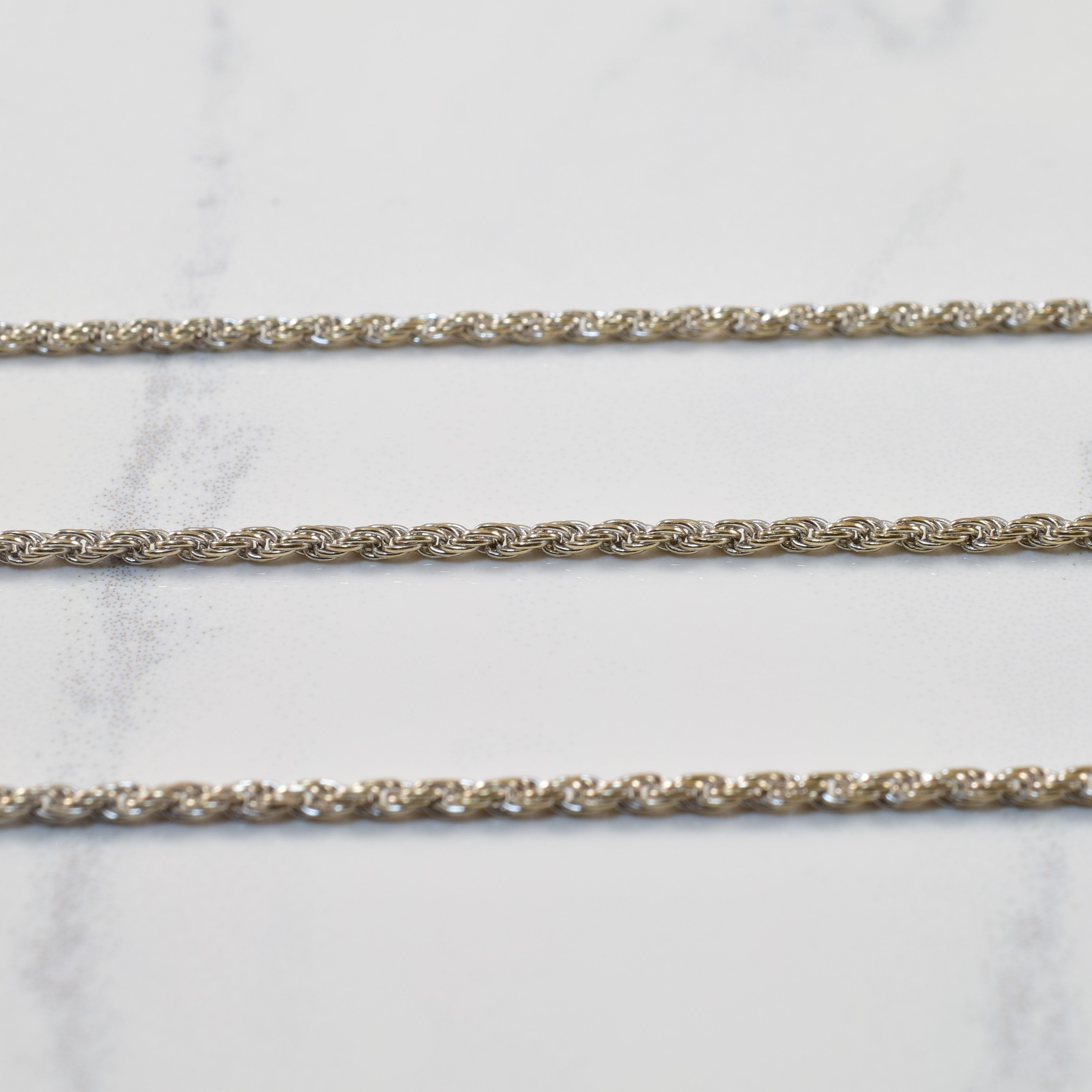 14k White Gold Twisted Helix Chain | 25" |