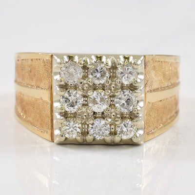 Diamond Grid Ring | 0.45ctw | SZ 8 |