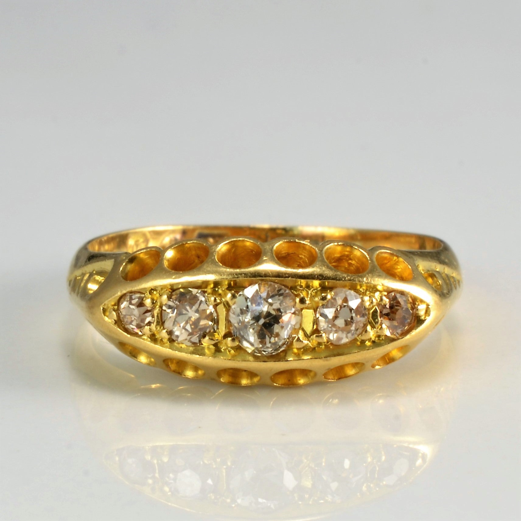 Vintage Five Stone Diamond Ring | 0.20 ct, SZ 4.75 |