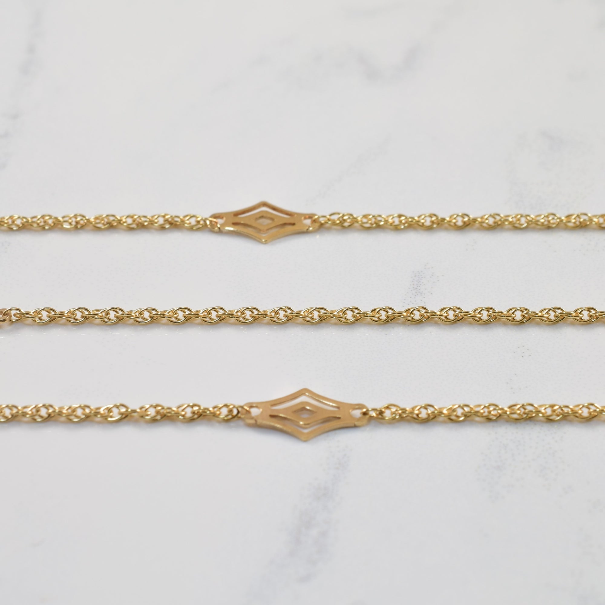 10k Yellow Gold Fancy Link Chain | 18.5