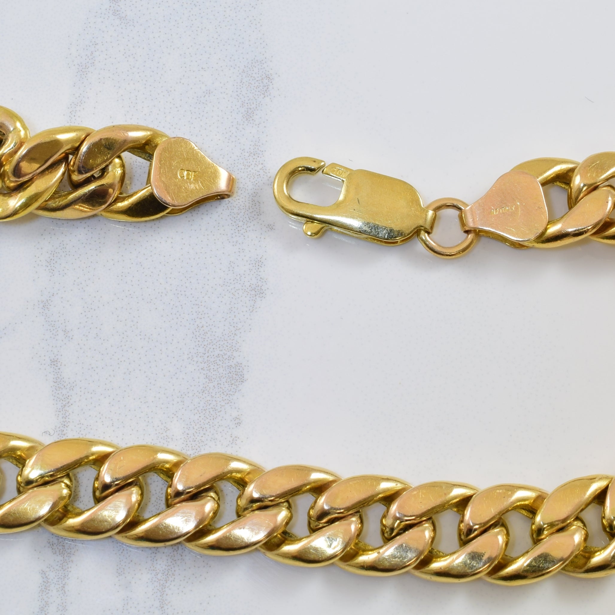 10k Yellow Gold Curb Chain Bracelet | 9" |