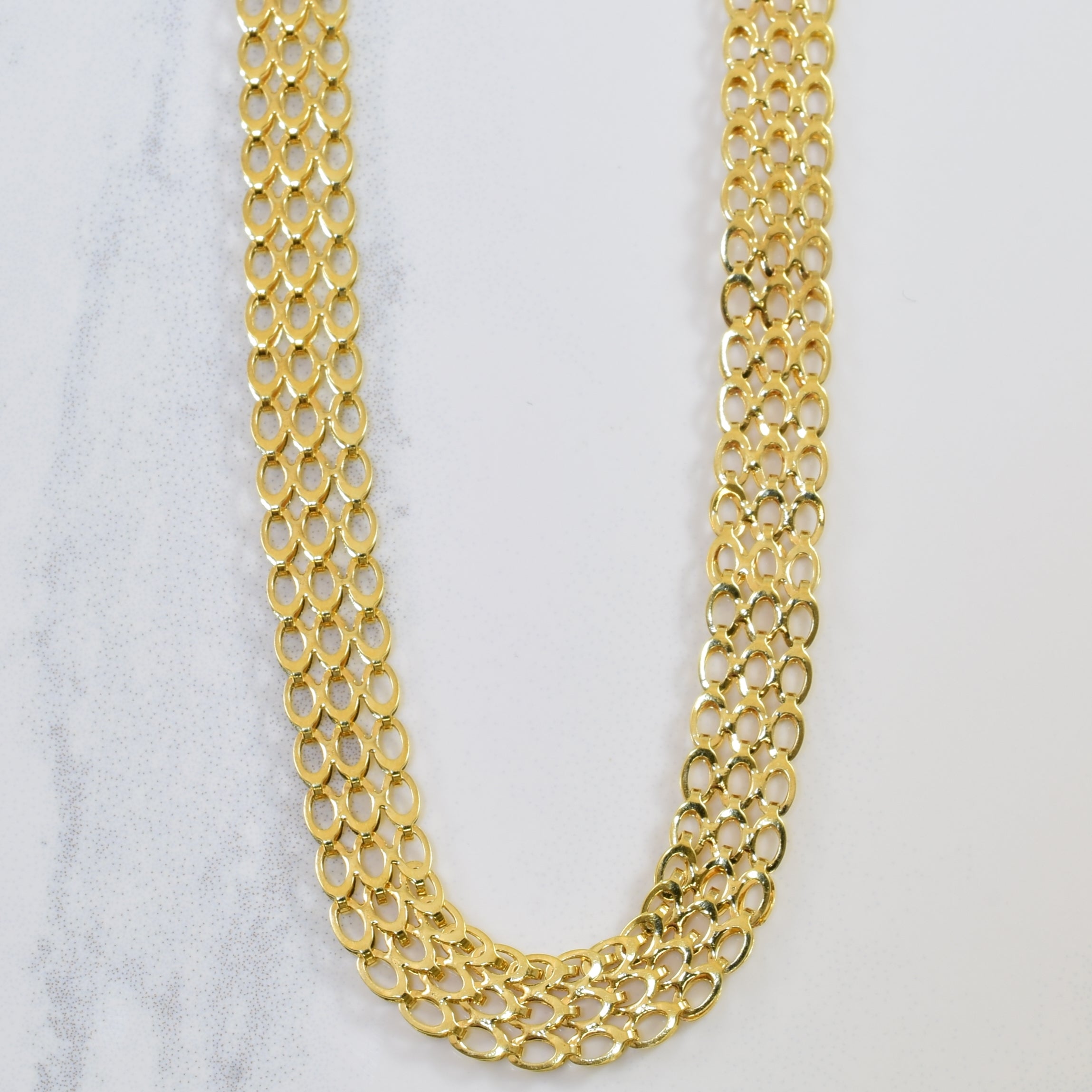 Chaîne Panthère en or jaune 10 carats | 17" | 