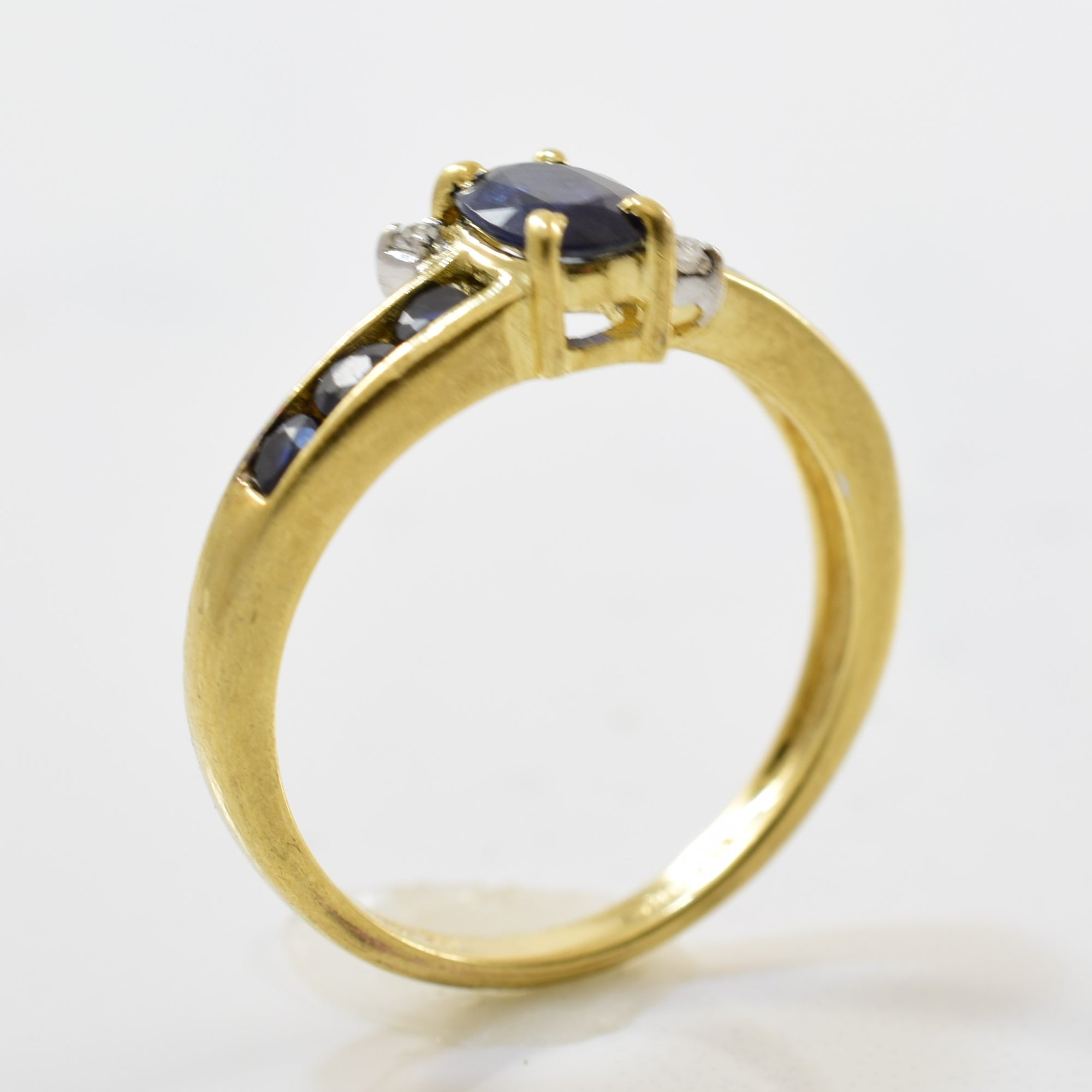 Bypass Sapphire & Diamond Ring | 0.01ctw, 0.86ctw | SZ 5.75 |