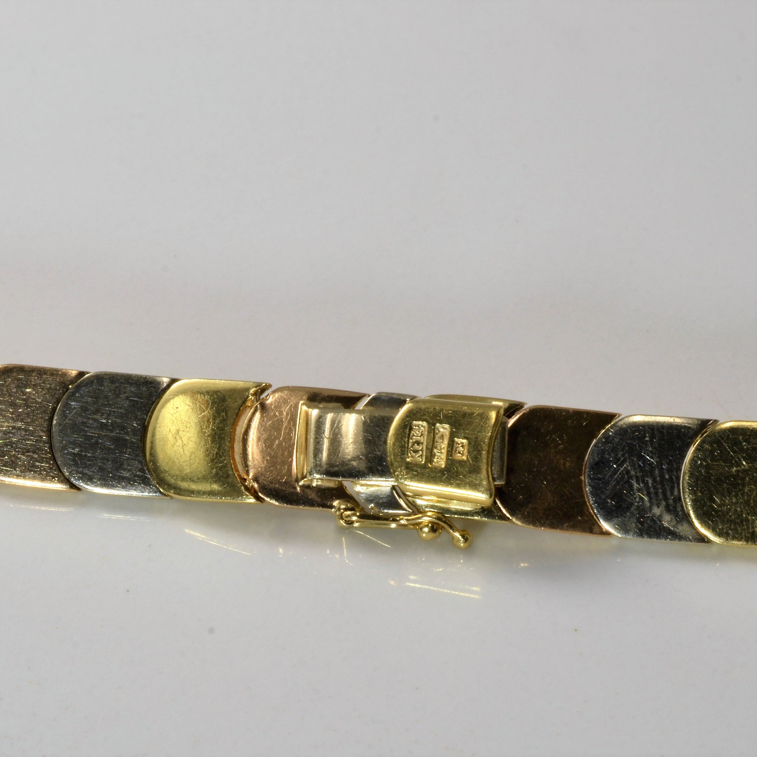 Tri Tone Gold Choker Necklace | 16.5" |