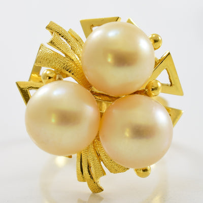 Geometric Pearl Ring | 16.00ctw | SZ 6 |