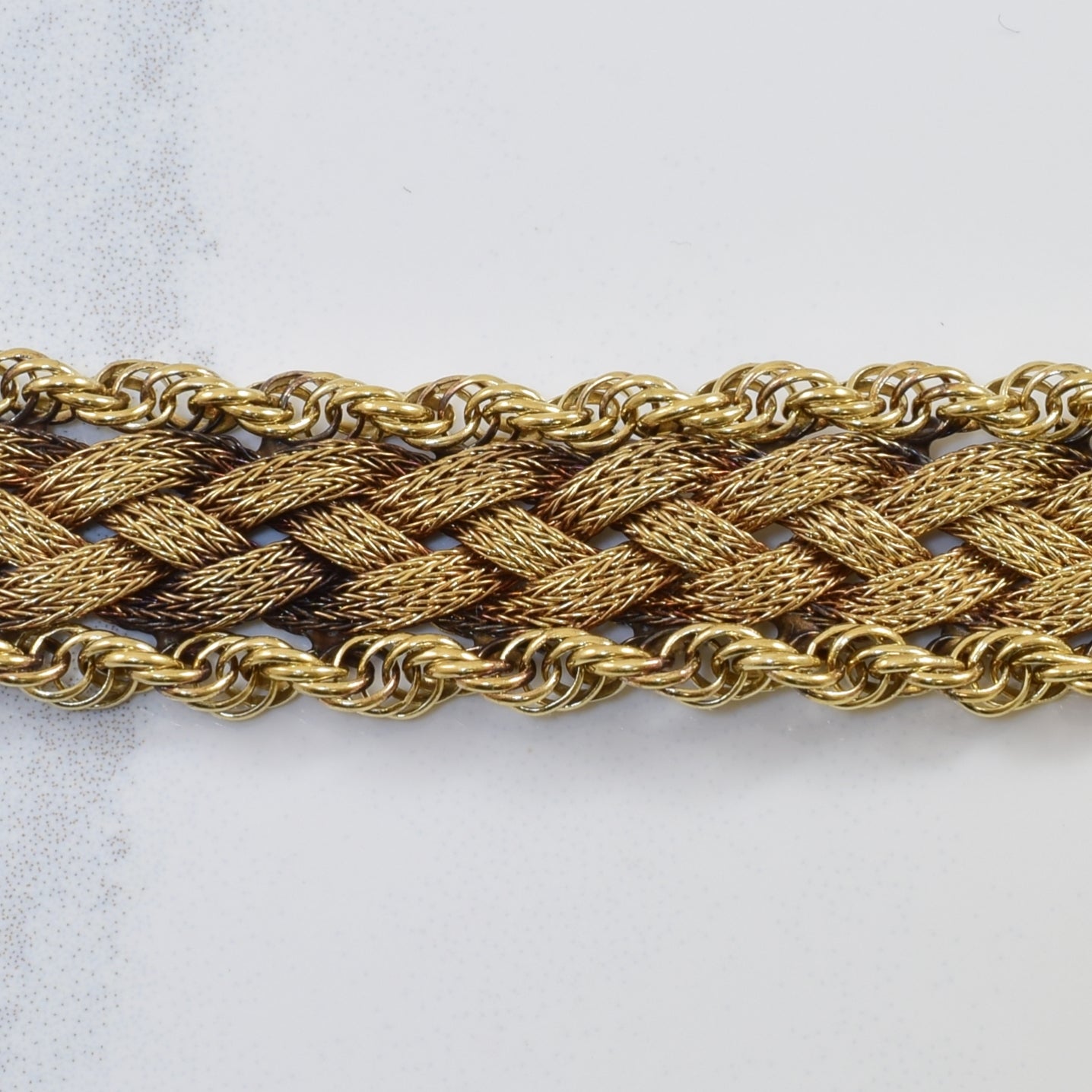 14k Yellow Gold Braided Bracelet | 7" |