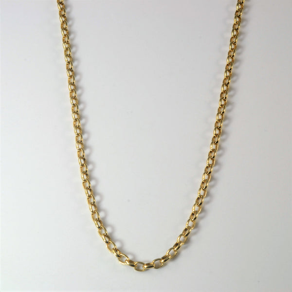 10k Yellow Gold Rolo Chain | 28