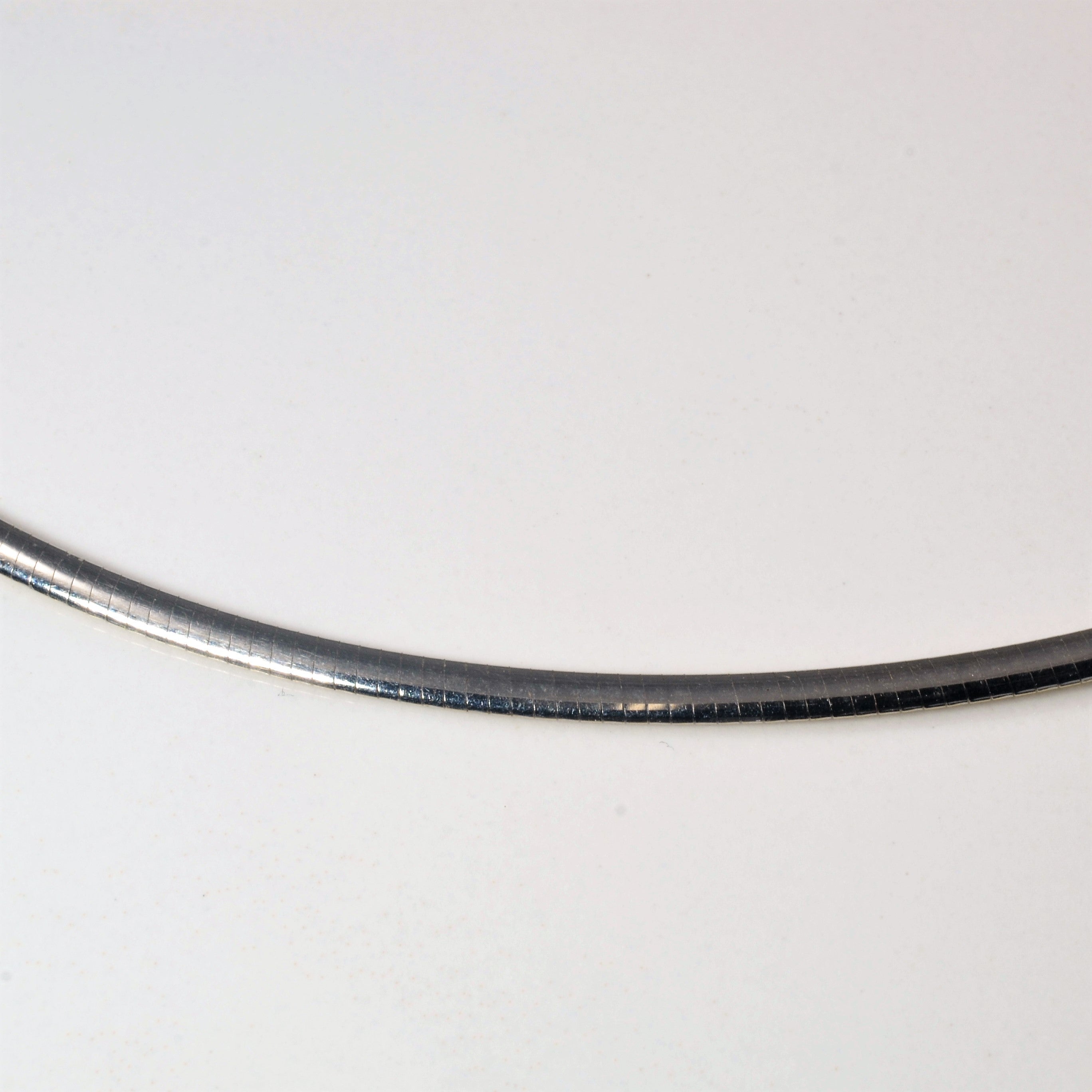 Reversible Yellow and White Gold Snake Chain Choker | 16" |