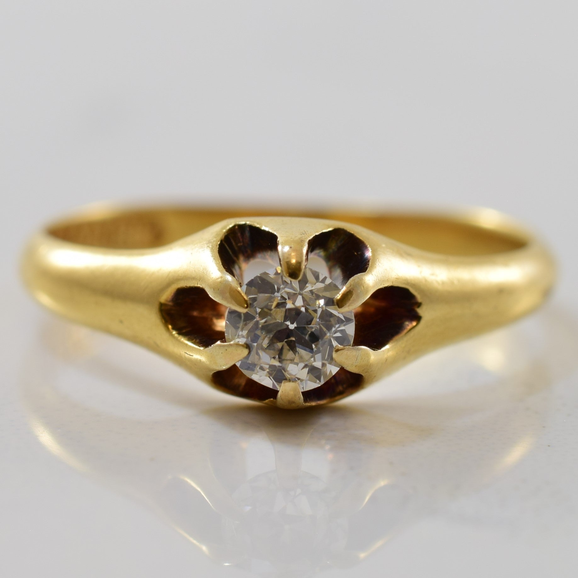 Ryrie Bros' Early 1900's Vintage Solitaire Diamond Ring | 0.18ct | SZ 5.5 |