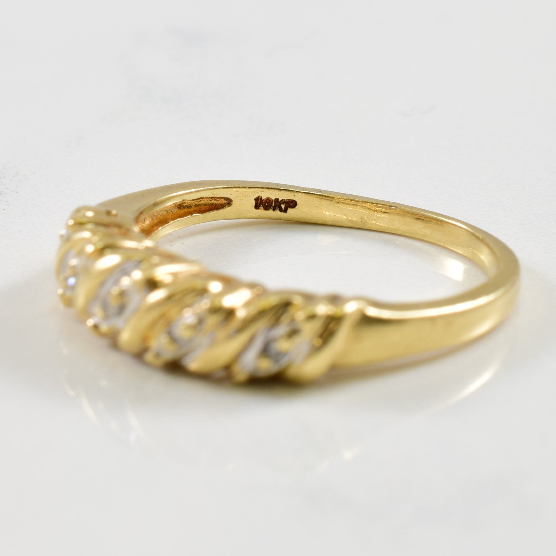 Twisted Diamond Two Tone Ring | 0.03ctw | SZ 5.75 |