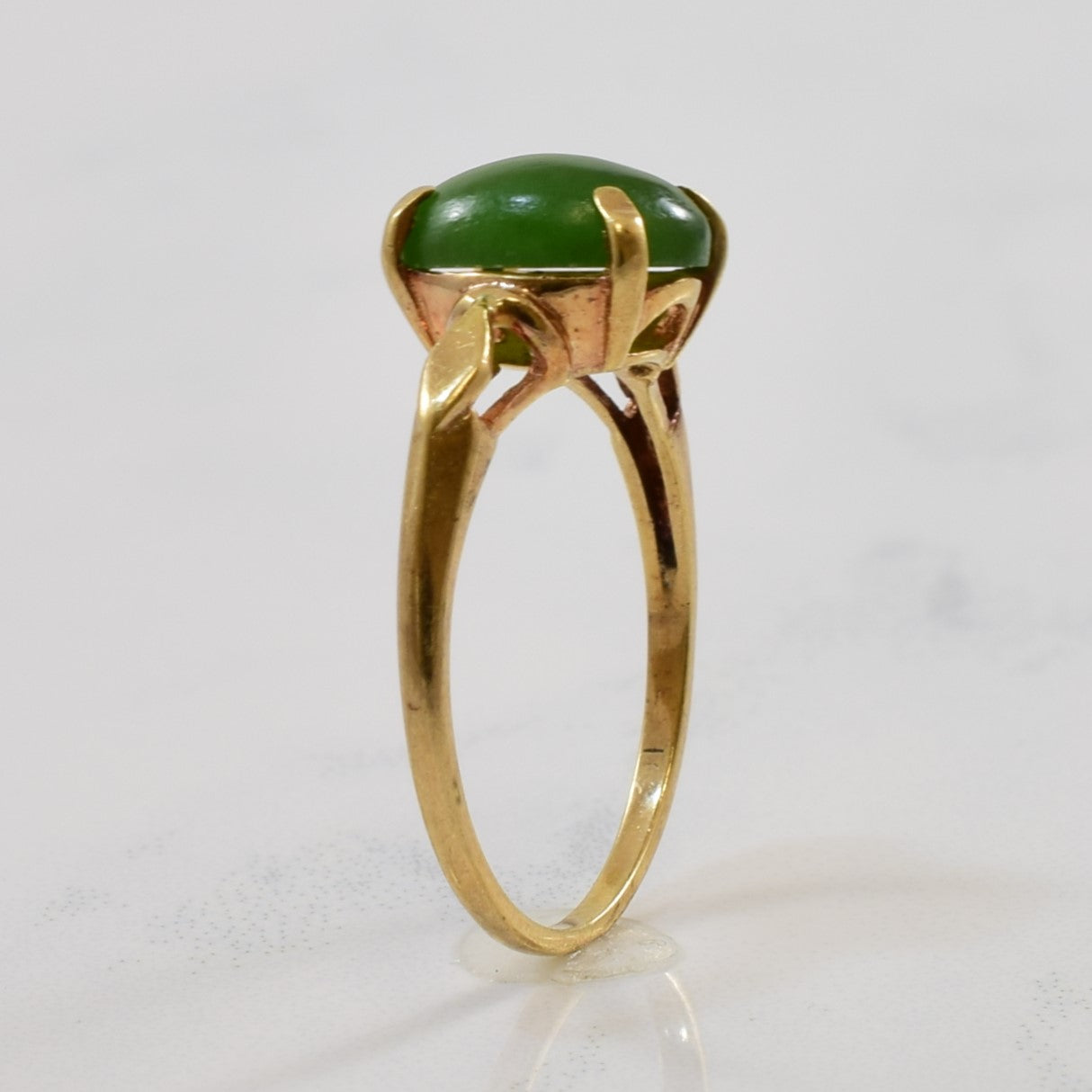 Nephrite Jade Cabochon Ring | 1.50ct | SZ 4.75 |