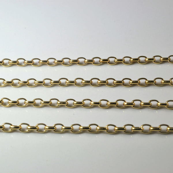 10k Yellow Gold Rolo Chain | 28
