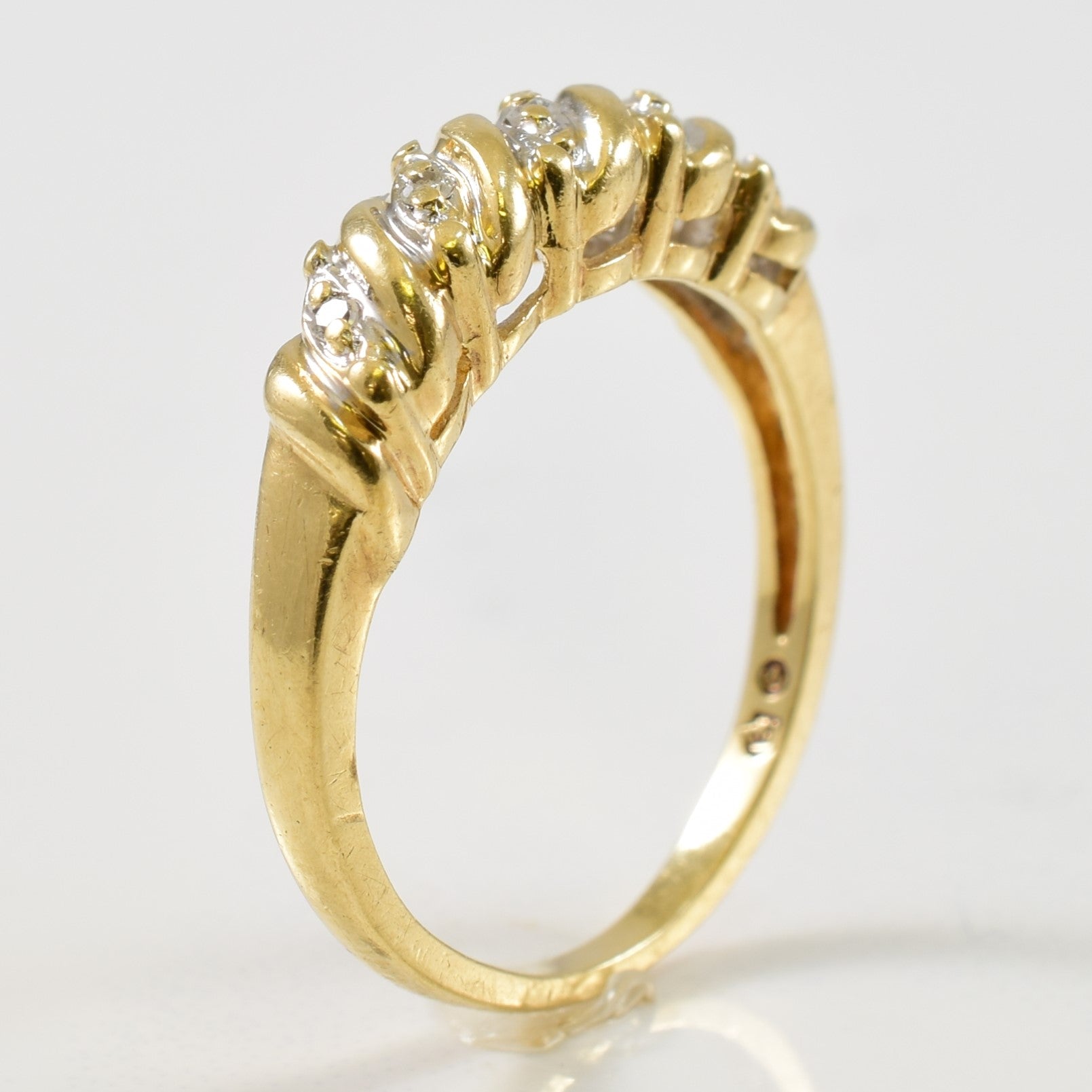 Twisted Diamond Two Tone Ring | 0.03ctw | SZ 5.75 |