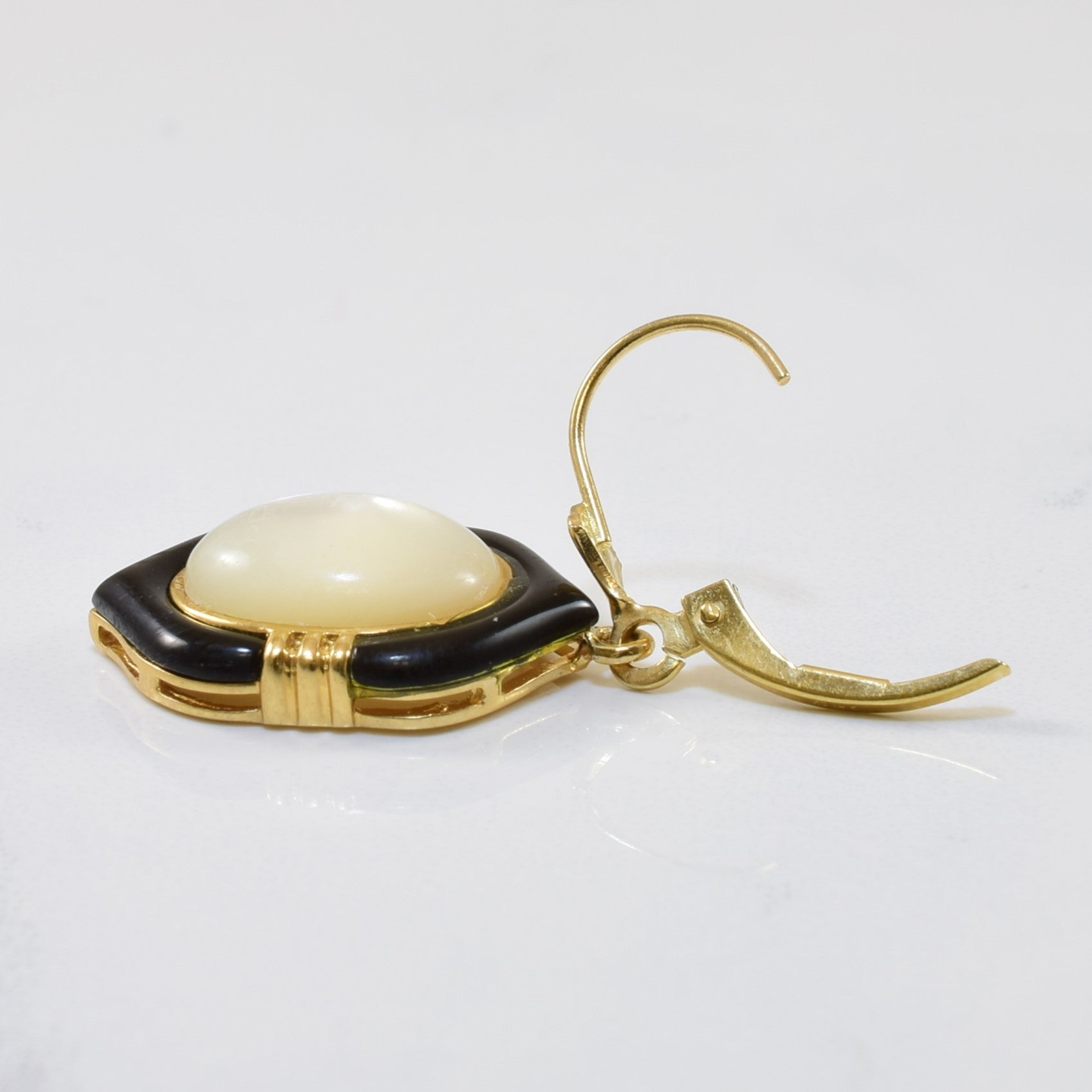 Pearl & Black Paste Drop Earrings | 8.00ctw, 2.50ctw |