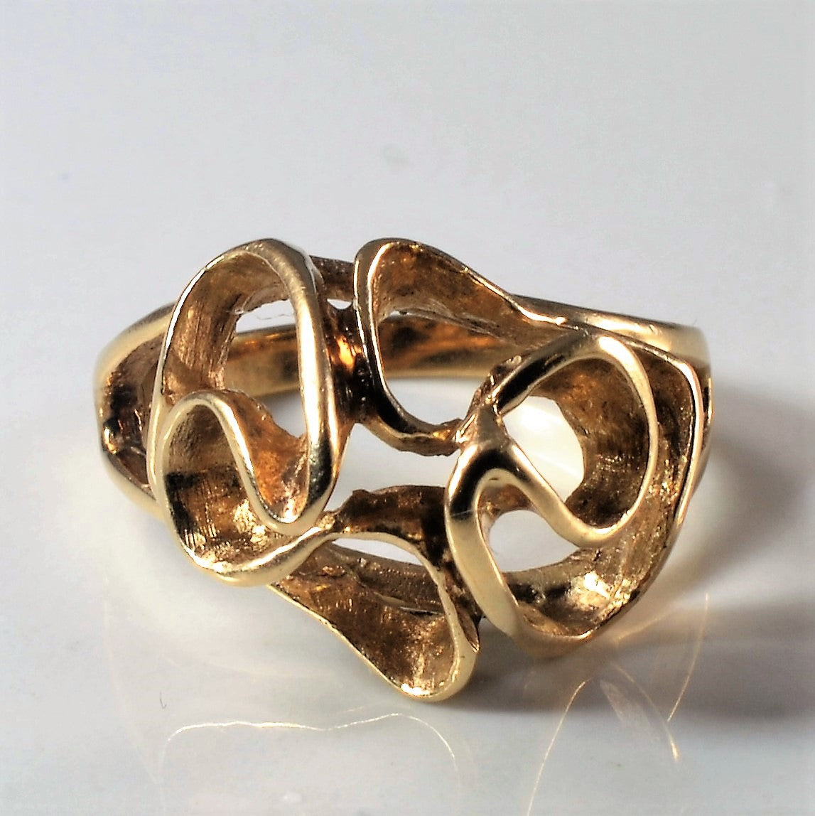 Abstract Yellow Gold Ring | SZ 6 |