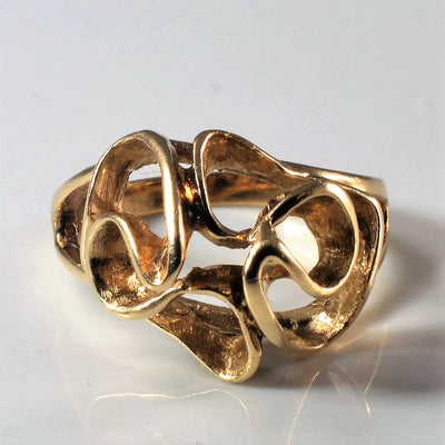 Abstract Yellow Gold Ring | SZ 6 |