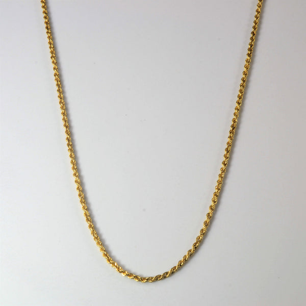 18k Yellow Gold Gold Rope Chain | 24