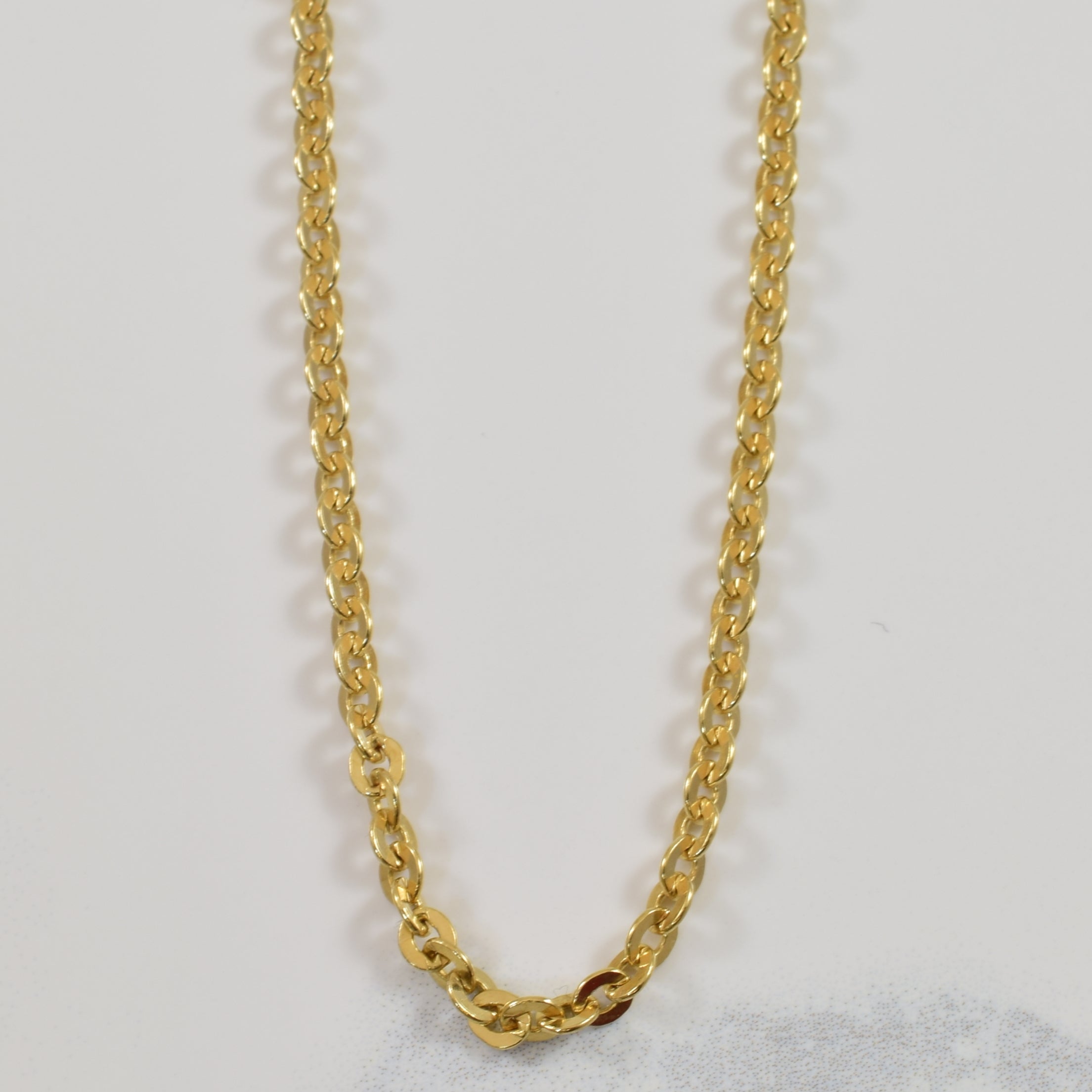 10k Yellow Gold Round Link Chain | 18