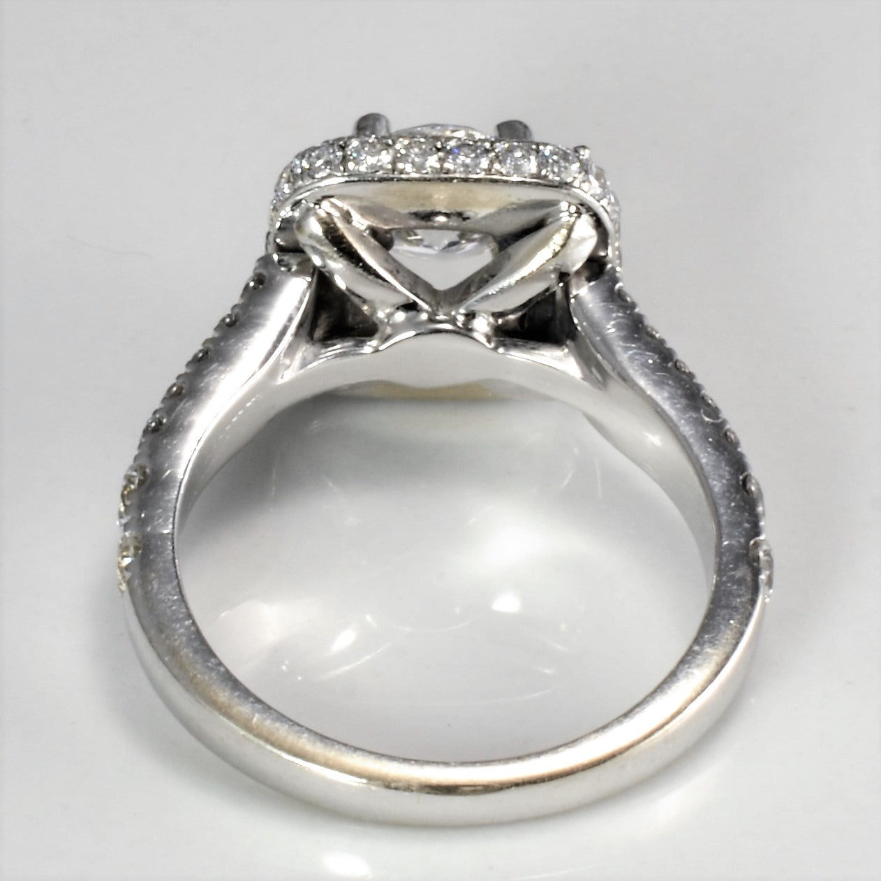 Double Halo GIA Diamond Engagement Ring | 1.65 ctw, SZ 5.5 | VS1, H |