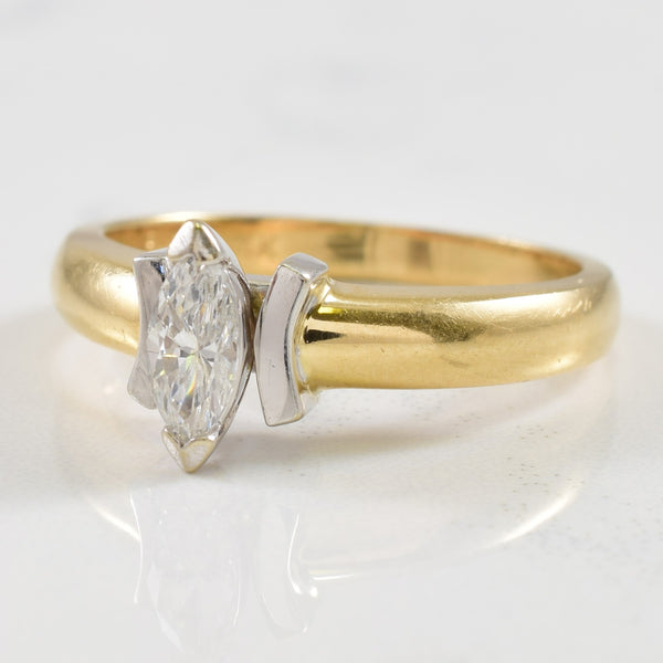 Solitaire Marquise Diamond Ring | 0.22ct | SZ 6.25 |