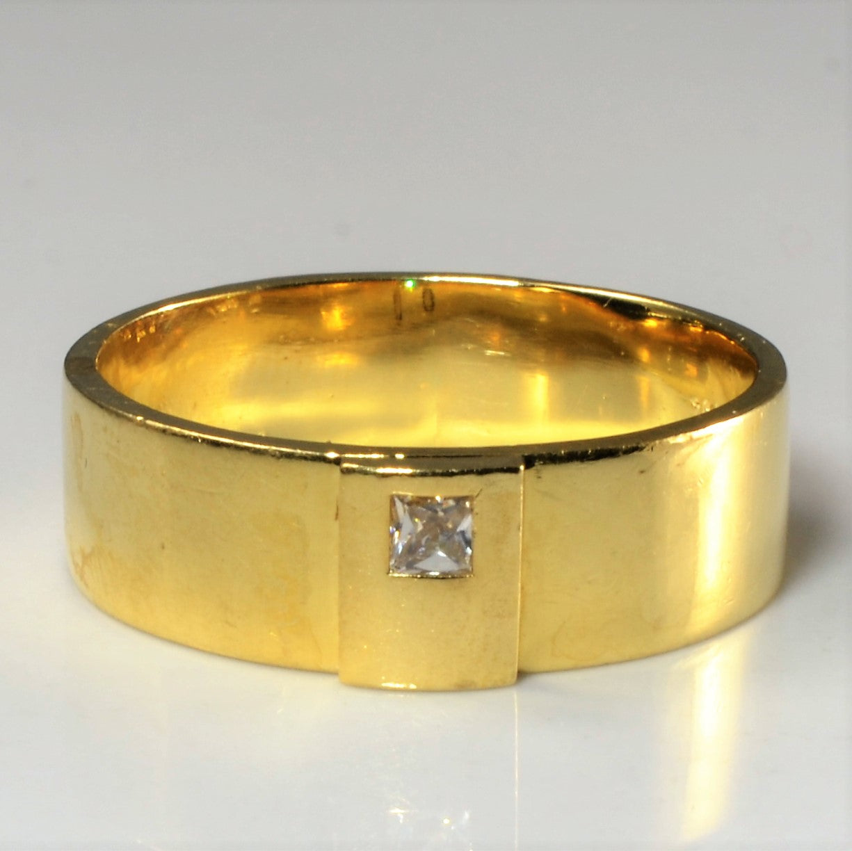 Gypsy Set Princess Diamond Ring | 0.17ct | SZ 10 |