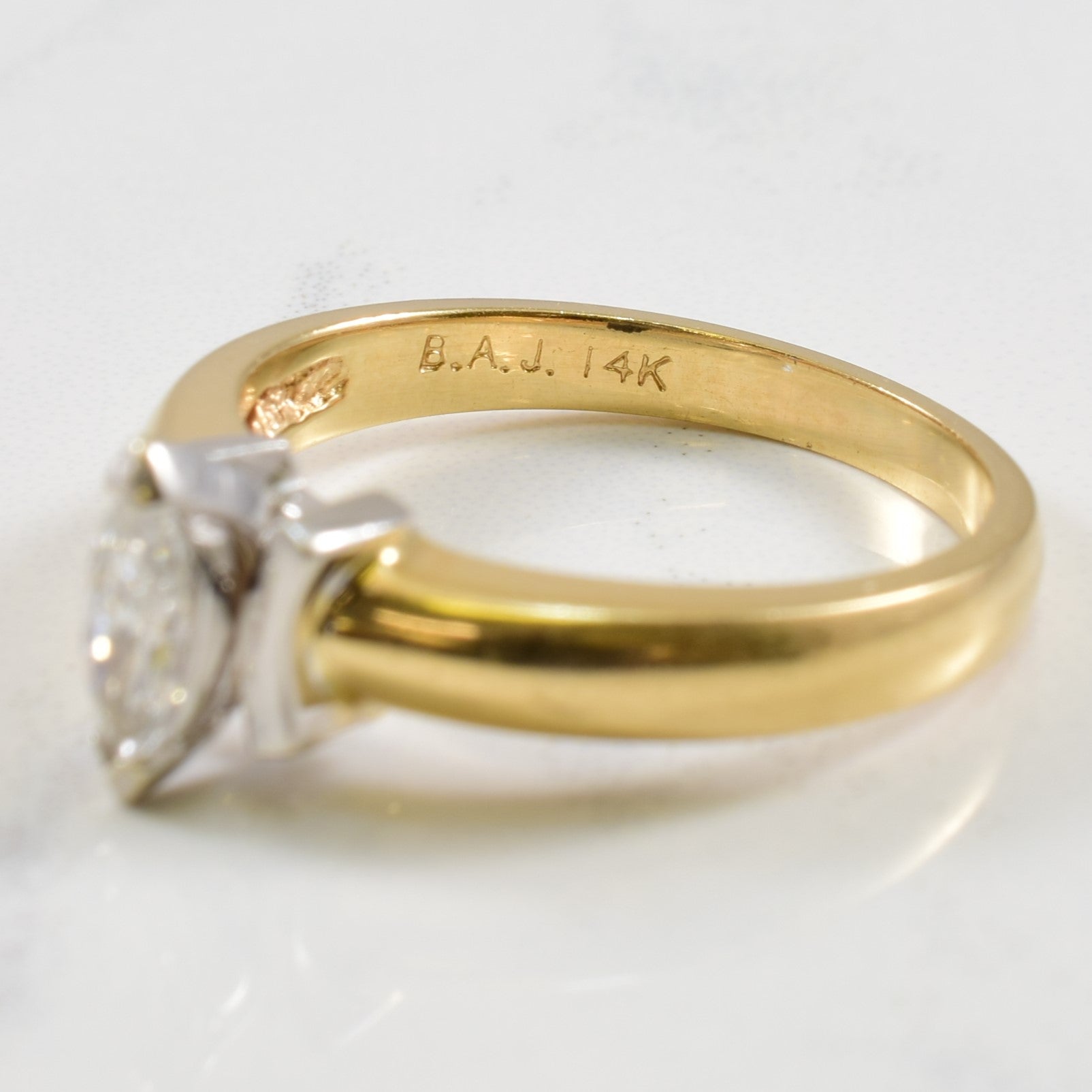 Solitaire Marquise Diamond Ring | 0.22ct | SZ 6.25 |