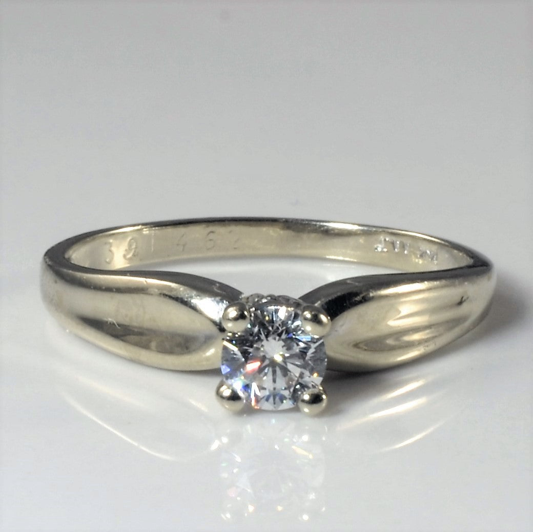 Tapered Solitaire Diamond Ring | 0.23ct | SZ 5 |