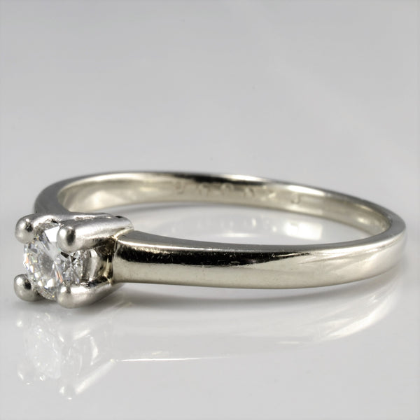 Elegant Solitaire Diamond Engagement Ring | 0.18 ct, SZ 7.25 |