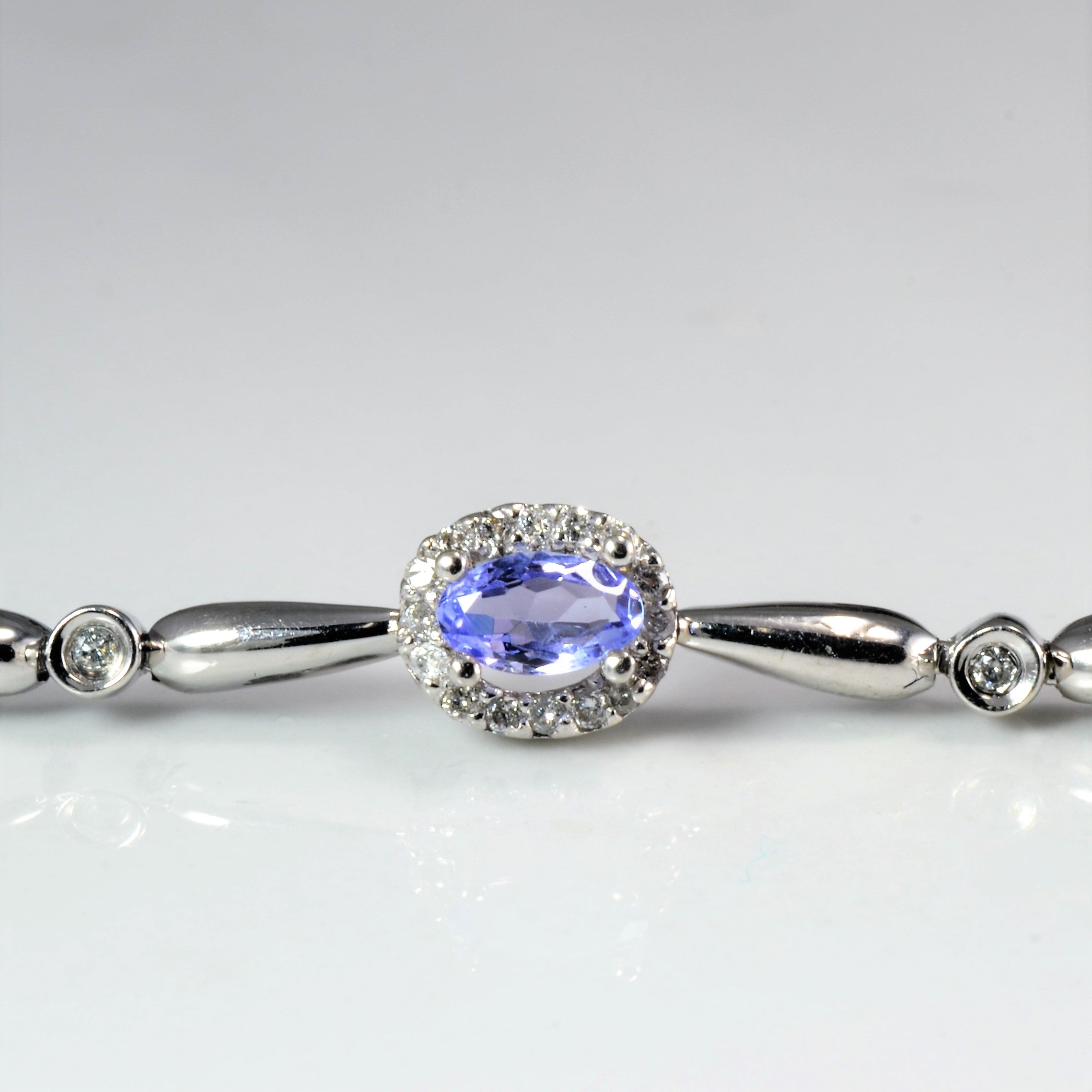 Tanzanite & Diamond Chain Bracelet