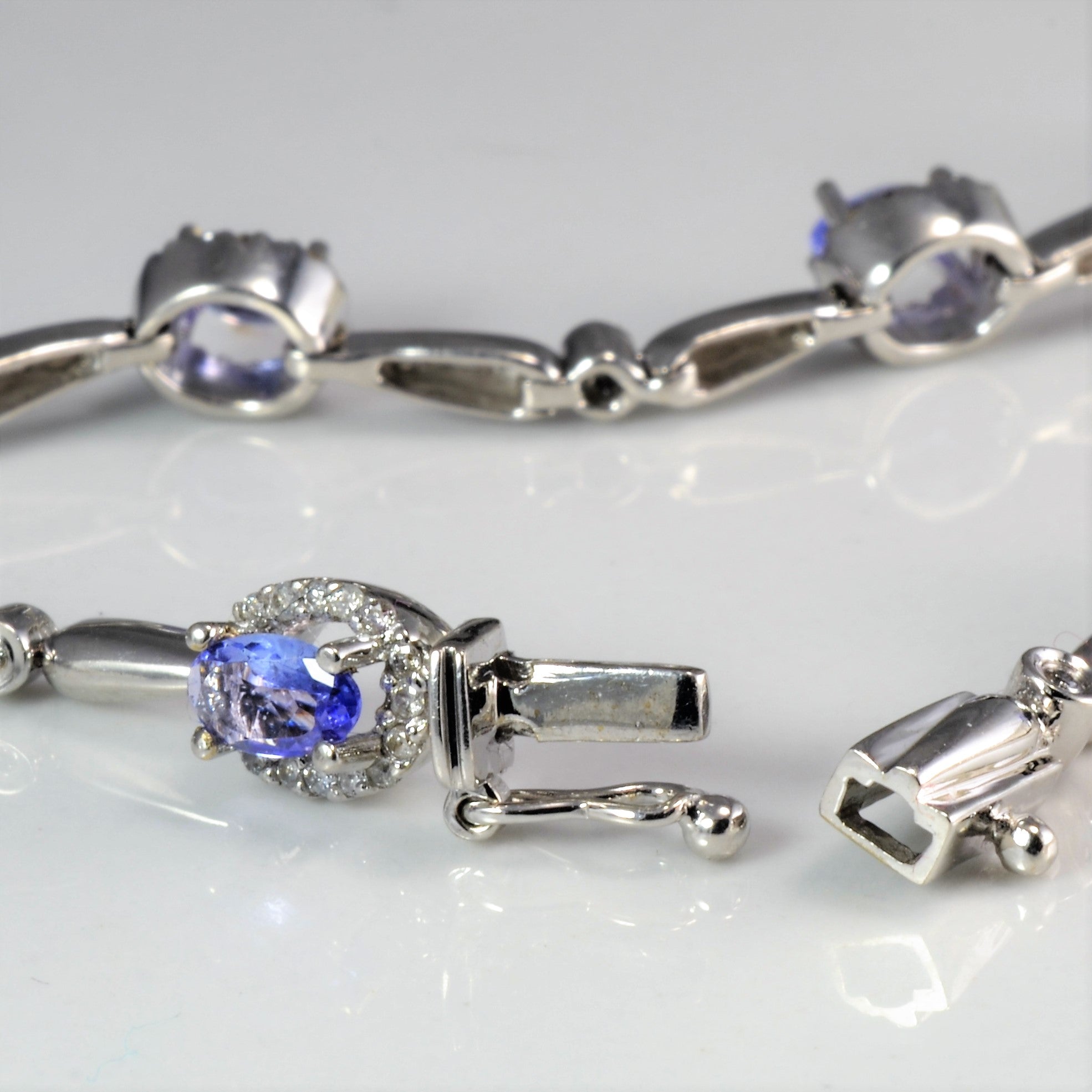 Tanzanite & Diamond Chain Bracelet