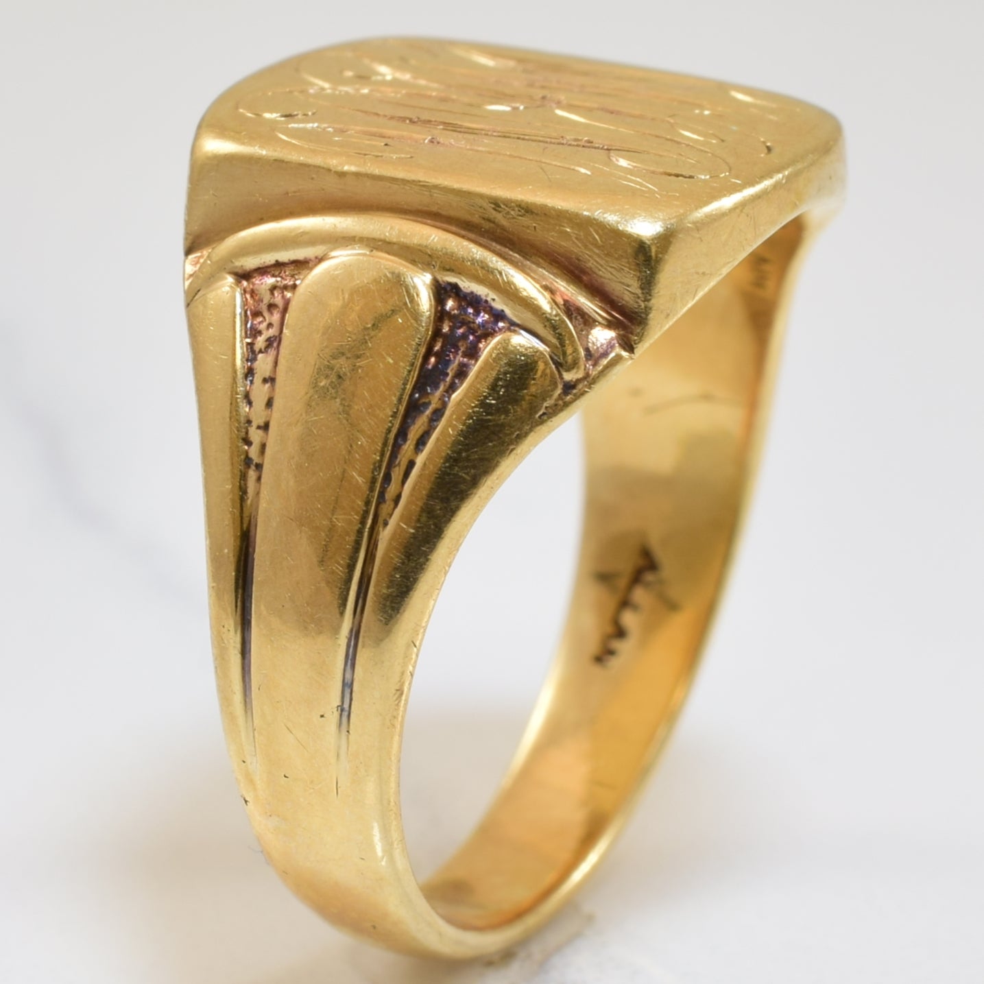 Engraved Initial 'WKM' Signet Ring | SZ 8.25 |