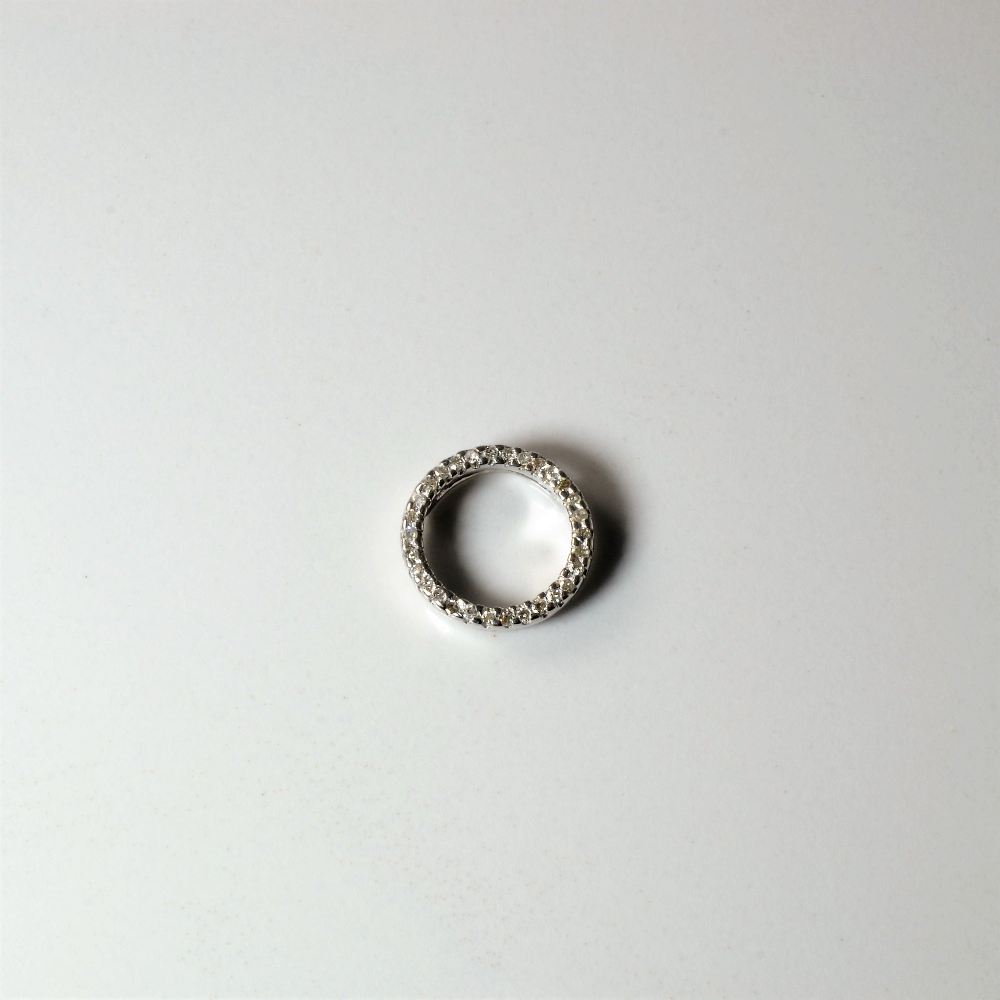 Pave Diamond Circle Pendant | 0.08ctw |