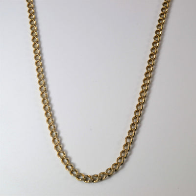 10k Yellow Gold Curb Chain | 23