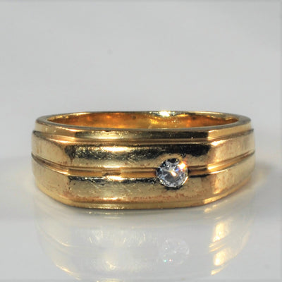 Flush Set Diamond Ring | 0.12ct | SZ 10.75 |